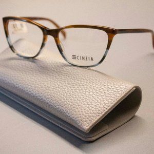Cinzia CIN5086 glasses frames amber/red and grey